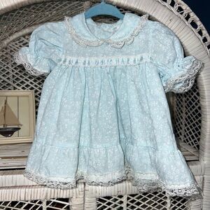 Vintage blue floral baby dress